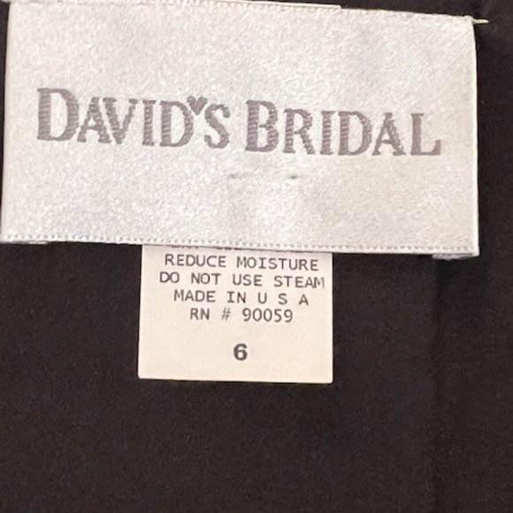 David’s Bridal Formal Black Embellished Halter Top with matching skirt Size 6 - Picture 5 of 15